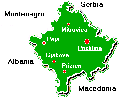 map of KOSOVA