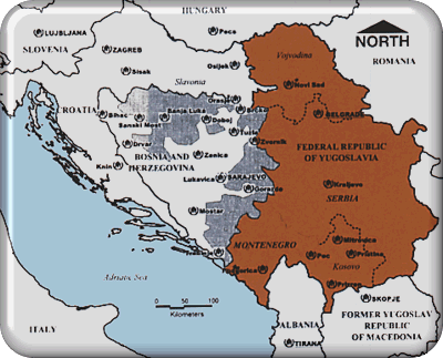 F.R.Yugoslavia offices map