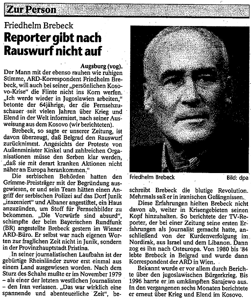Augsburger Allgemeine 19. August 1998